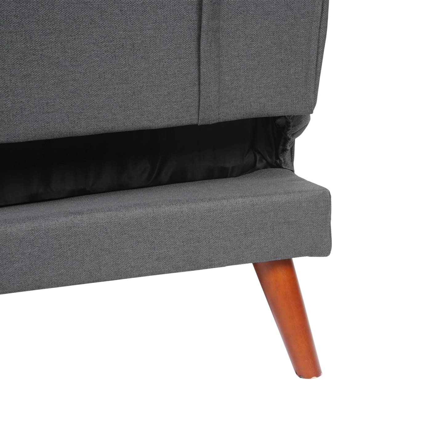 Cosmo Casa - Hoekbank L-vorm 3-zits - Slaapfunctie - Stof textiel - Antracietgrijs - 280 cm