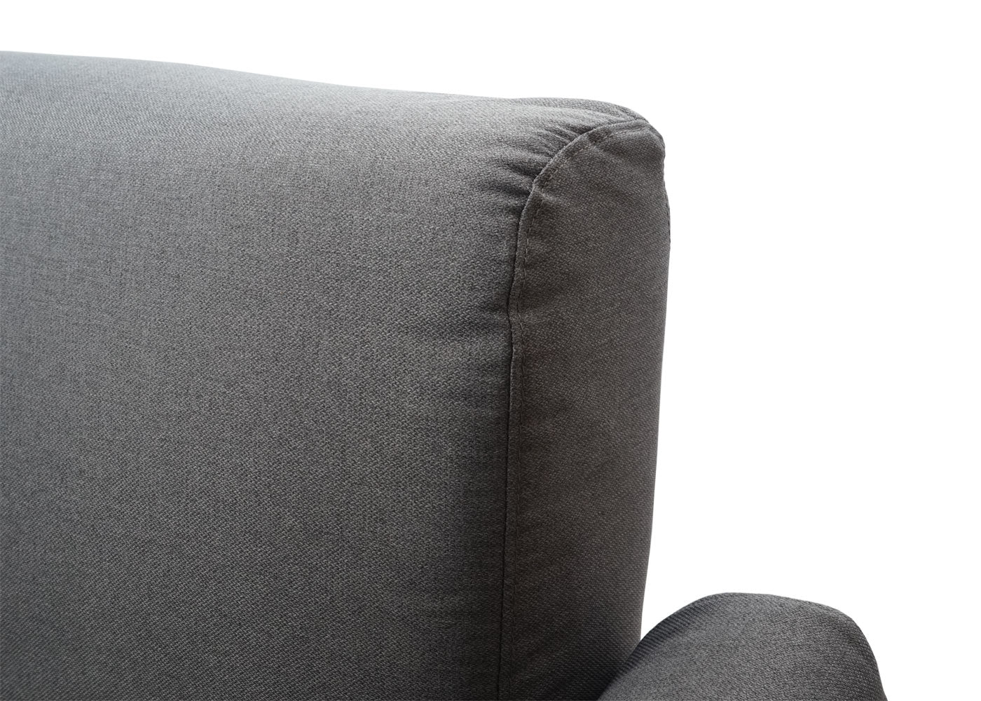 Cosmo Casa - Hoekbank L-vorm 3-zits - Slaapfunctie - Stof textiel - Antracietgrijs - 280 cm