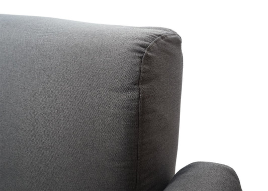 Cosmo Casa - Hoekbank L-vorm 3-zits - Slaapfunctie - Stof textiel - Antracietgrijs - 280 cm