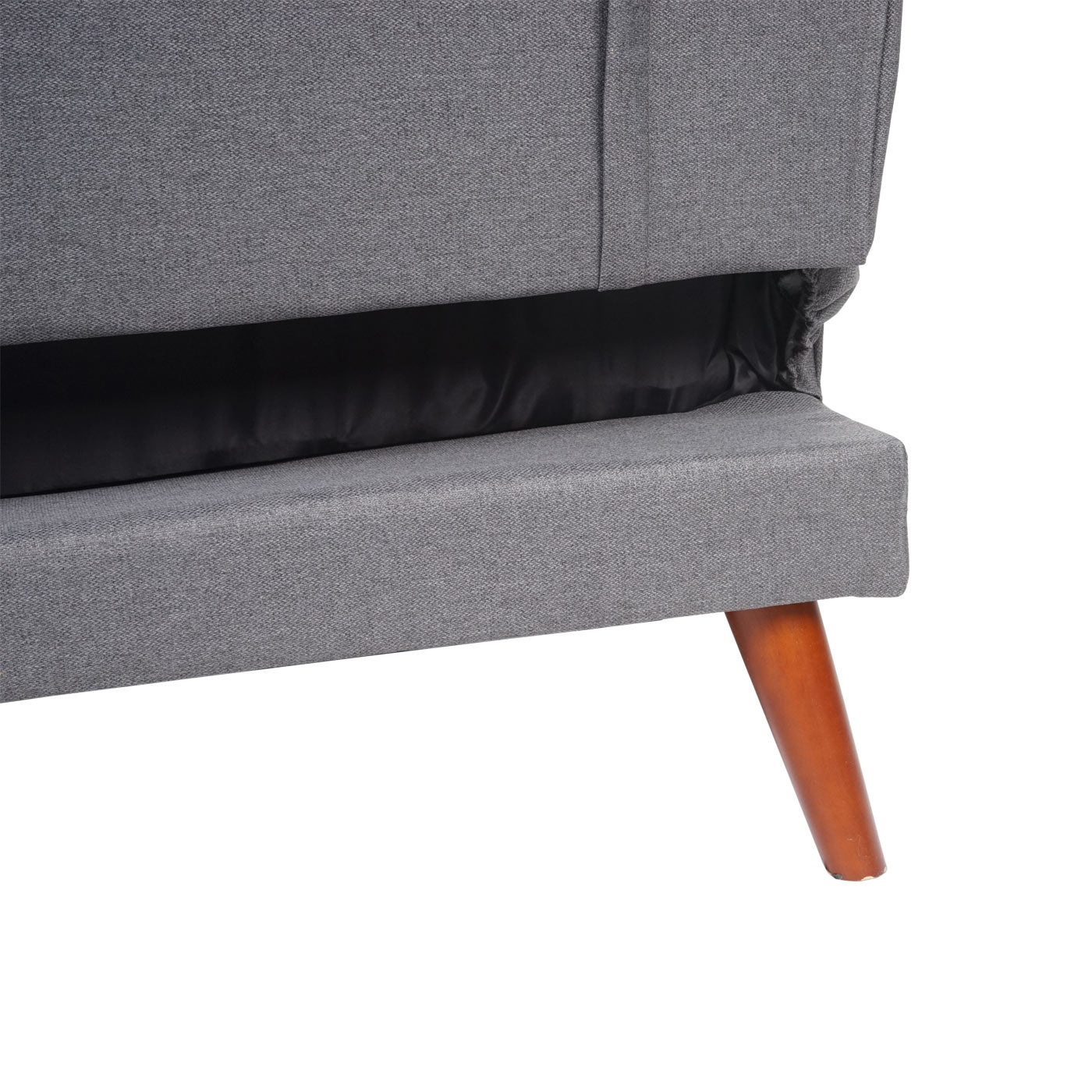 Cosmo Casa - Hoekbank L-vorm 3-zits - Slaapfunctie - Stof textiel - Antracietgrijs - 280 cm