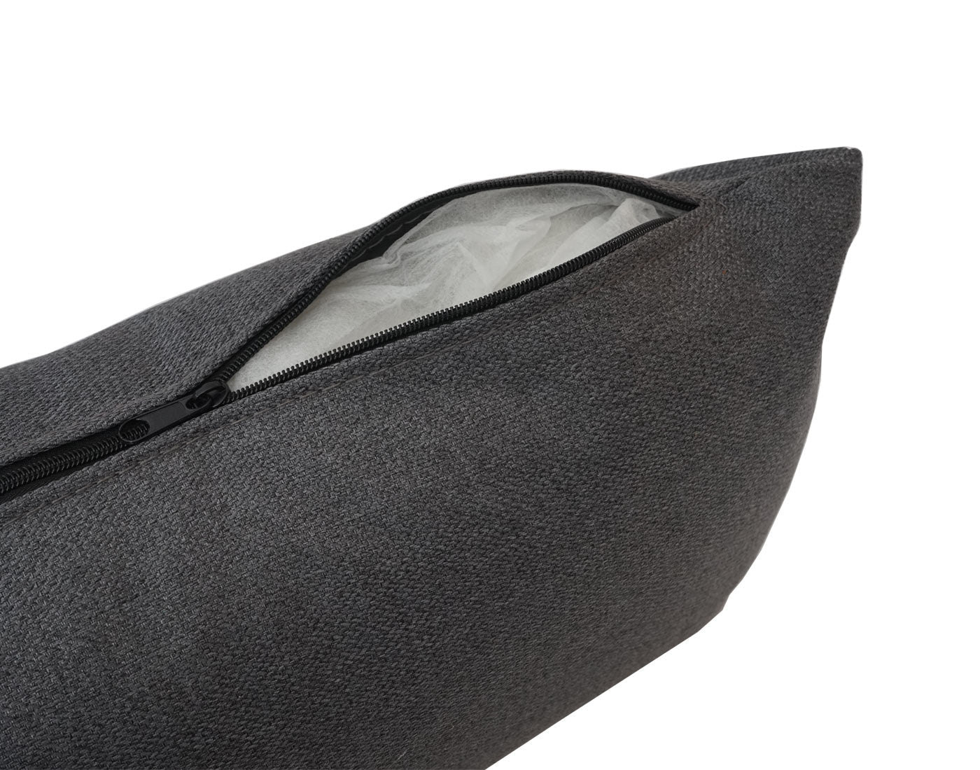 Cosmo Casa - Hoekbank L-vorm 3-zits - Slaapfunctie - Stof textiel - Antracietgrijs - 280 cm