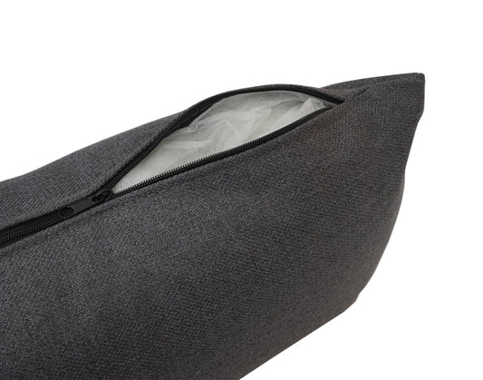 Cosmo Casa - Hoekbank L-vorm 3-zits - Slaapfunctie - Stof textiel - Antracietgrijs - 280 cm