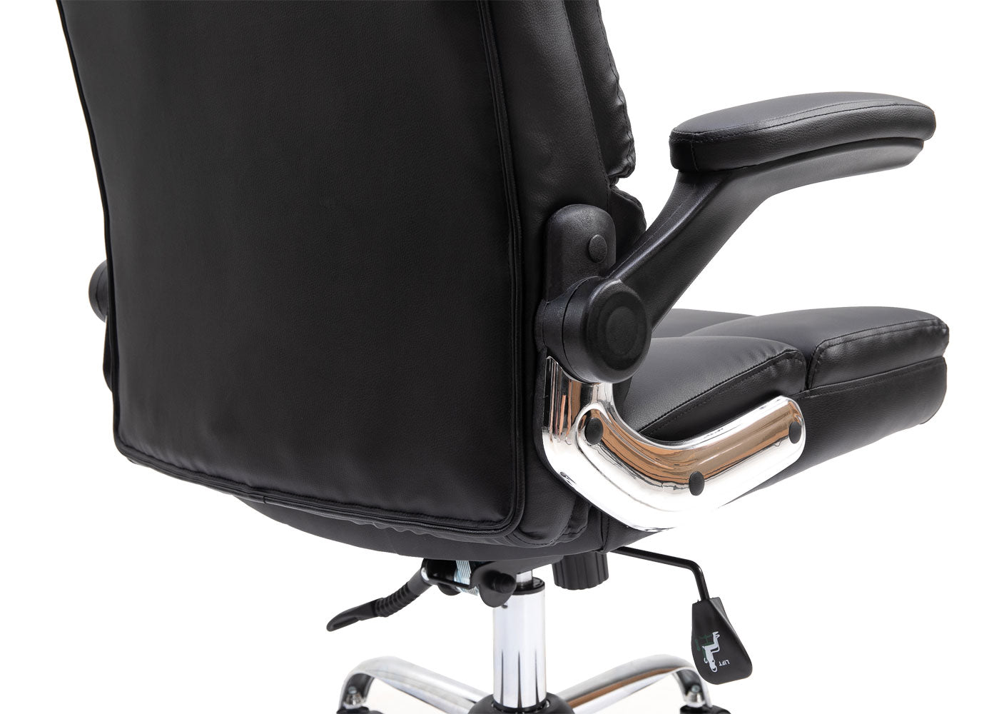 Cosmo Casa - Bureaustoel - Directiestoel - Draaistoel - In Hoogte Verstelbaar - Zwart Imitatieleer