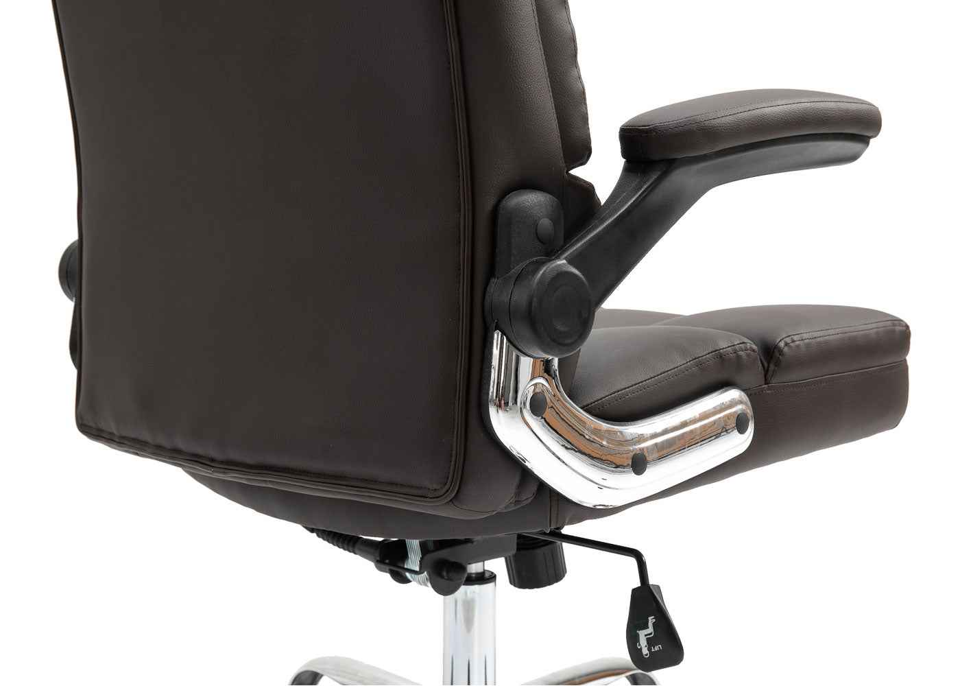 Cosmo Casa - Bureaustoel - Directiestoel - Draaistoel - In Hoogte Verstelbaar - Bruin Imitatieleer