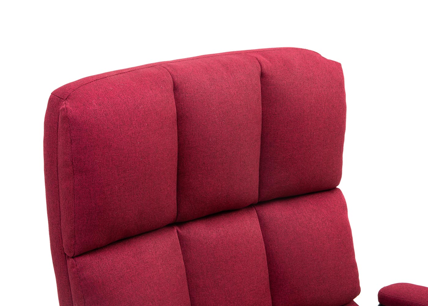 Cosmo Casa - Bureaustoel - Directiestoel - Draaistoel - In Hoogte Verstelbaar - Stoftextiel Wijnrood