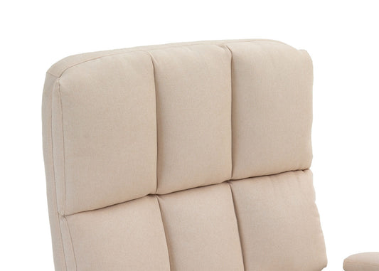 Cosmo Casa - Bureaustoel - Directiestoel - In Hoogte Verstelbaar - Stoftextiel Crèmebeige