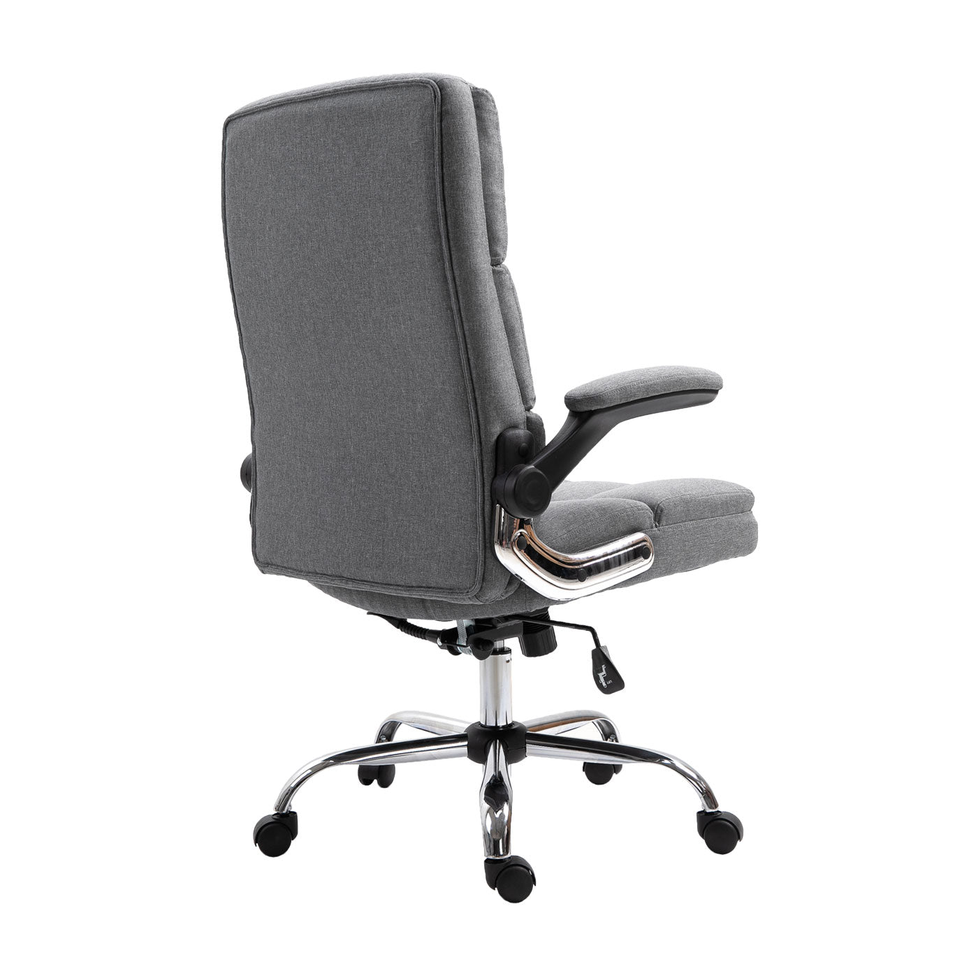 Cosmo Casa - Bureaustoel - Directiestoel - In Hoogte Verstelbaar - Stoftextiel Grijs