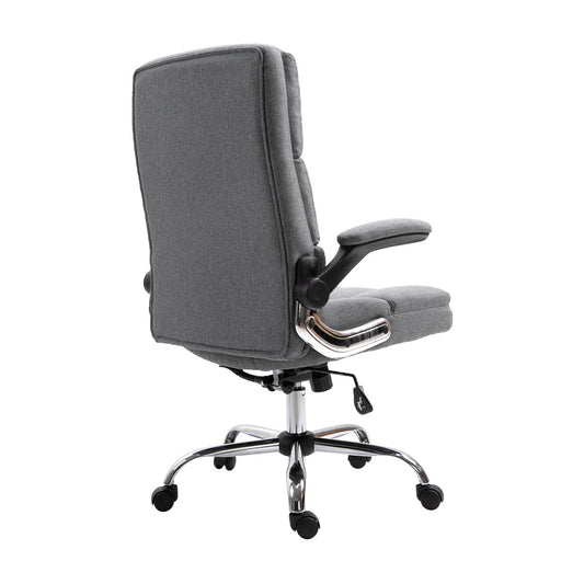 Cosmo Casa - Bureaustoel - Directiestoel - In Hoogte Verstelbaar - Stoftextiel Grijs