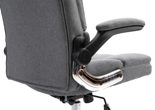 Cosmo Casa - Bureaustoel - Directiestoel - In Hoogte Verstelbaar - Stoftextiel Grijs
