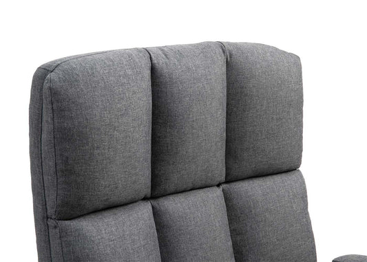 Cosmo Casa - Bureaustoel - Directiestoel - In Hoogte Verstelbaar - Stoftextiel Donkergrijs