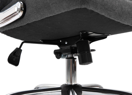 Cosmo Casa - Bureaustoel - Directiestoel - In Hoogte Verstelbaar - Stoftextiel Donkergrijs