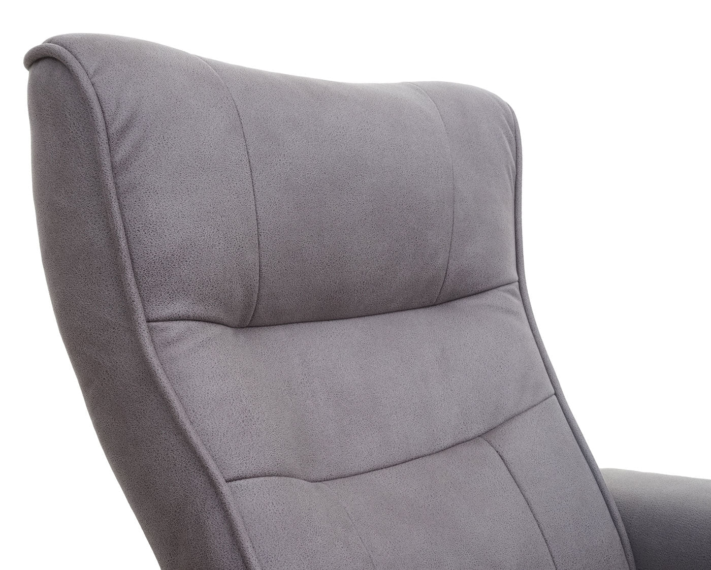 Cosmo Casa - Relaxfauteuil - TV-stoel met armleuningen - Stof/textiel - Lichtgrijs-natuurlijk bruin