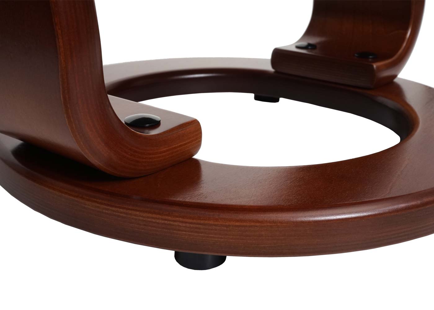 Cosmo Casa - Relaxfauteuil - Inclusief kruk - Stof/textiel - Donkergrijs-walnootkleur