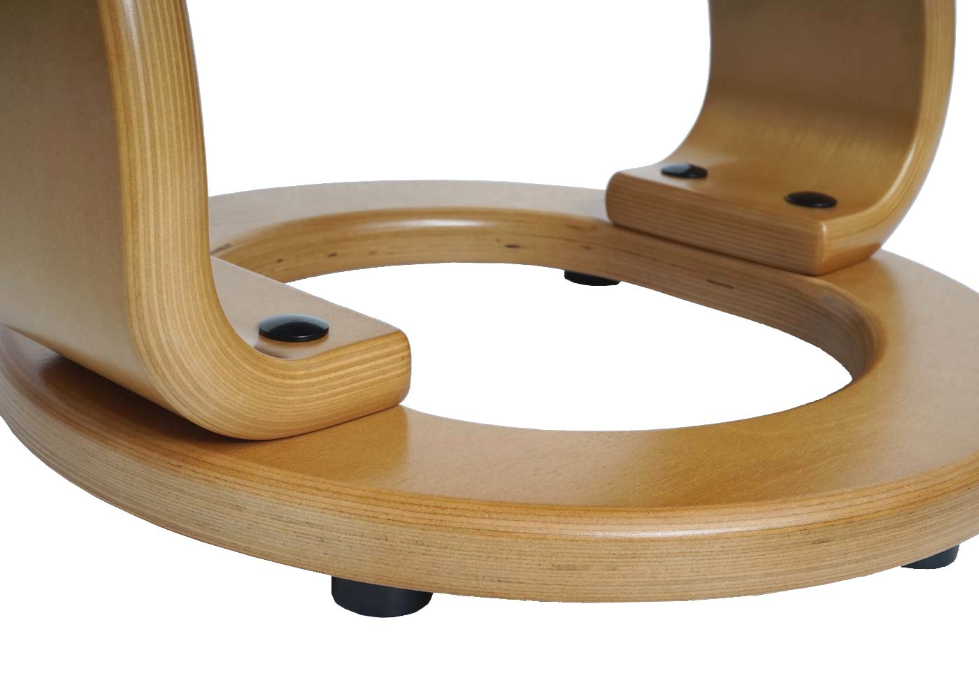 Cosmo Casa - Relaxfauteuil - Inclusief kruk - Stof/textiel - Lichtgrijs-natuurlijk bruin