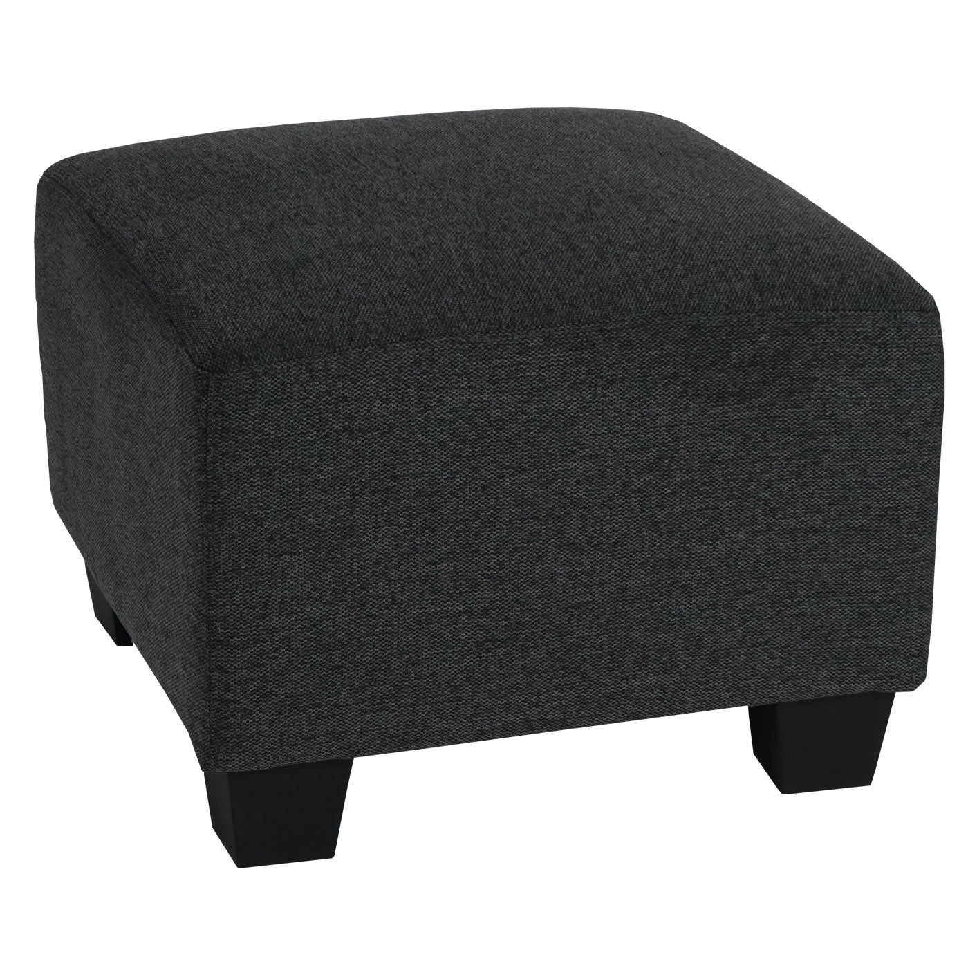 Cosmo Casa - Fauteuil - Lounge met poef - Stof textiel - Antracietgrijs