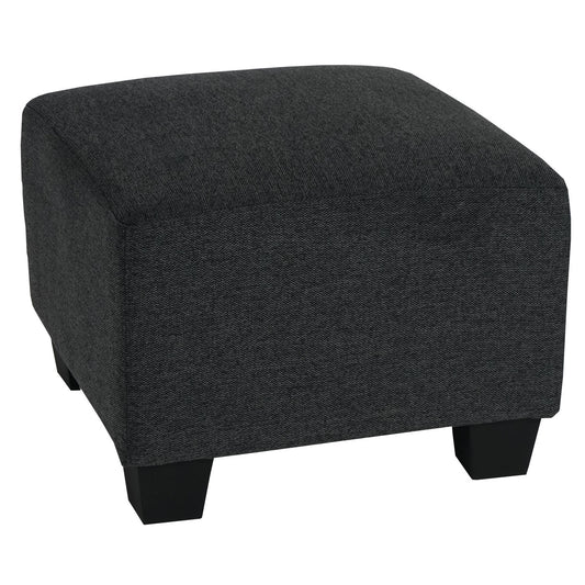 Cosmo Casa - Fauteuil - Lounge met poef - Stof textiel - Antracietgrijs