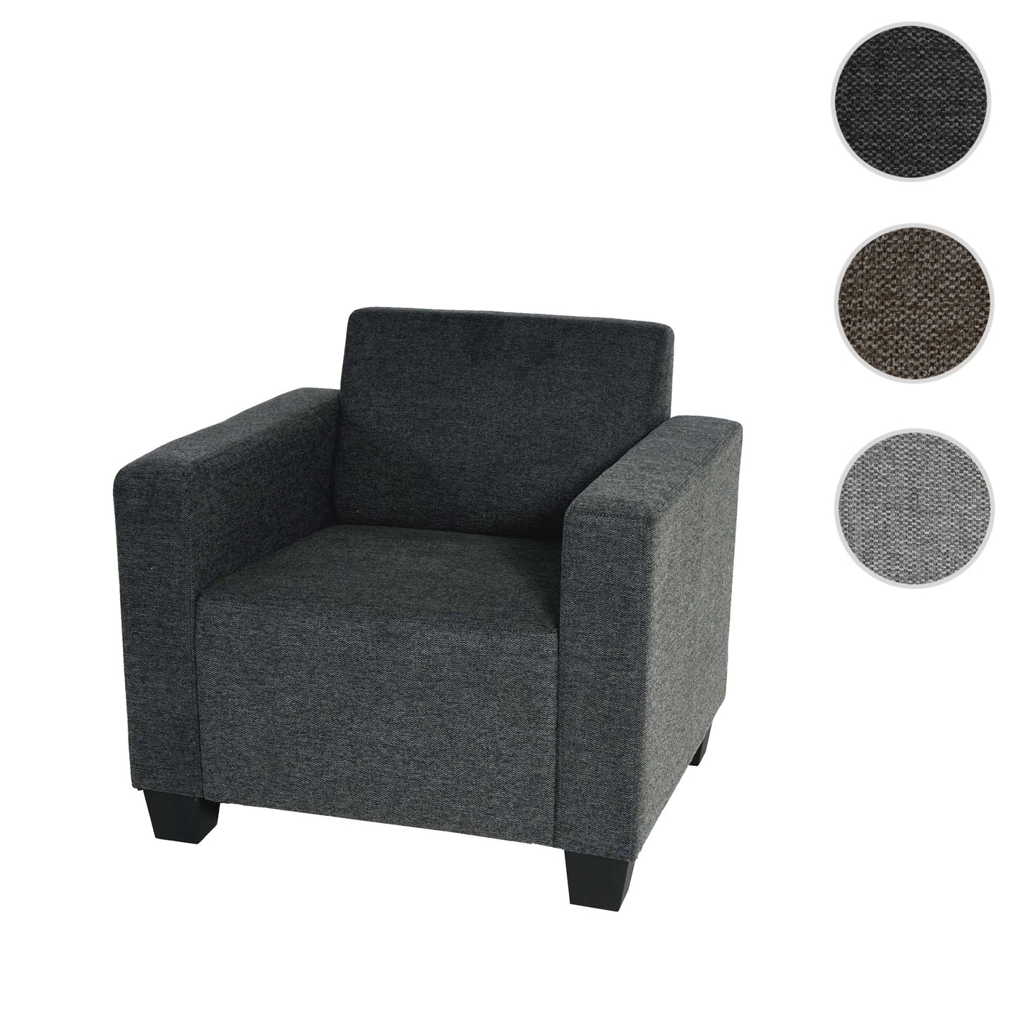 Cosmo Casa - Fauteuil - Lounge ontwerp - Textiel - Antracietgrijs