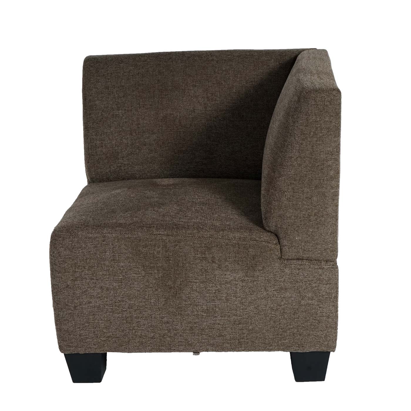 Cosmo Casa - 3-zitsbank - Modulair ontwerp - Stof textiel - Bruin - Hoge armleuningen