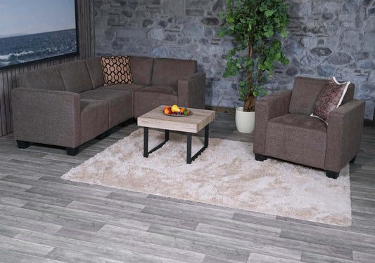 Cosmo Casa - Banksysteem - Modulair 4-1 opstelling - Stof textiel - Bruin