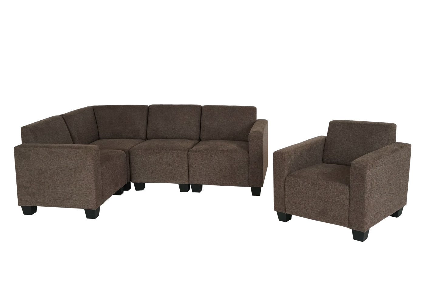 Cosmo Casa - Banksysteem - Modulair 4-1 opstelling - Stof textiel - Bruin