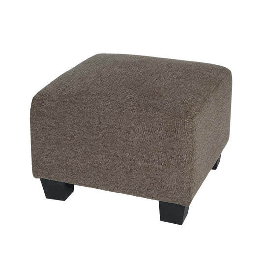 Cosmo Casa - Fauteuil - Lounge met poef - Stof textiel - Bruin