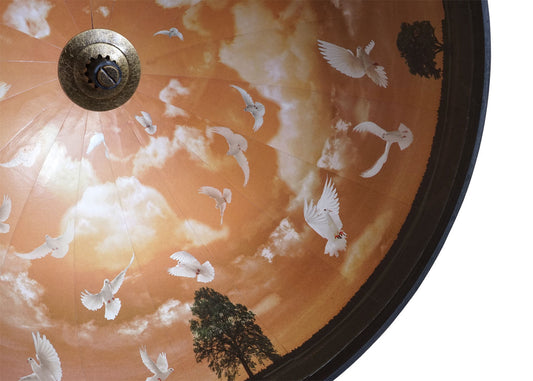 Cosmo Casa - Globe Bar - Wereldbol - Eucalyptushout - Zwart - 33 cm