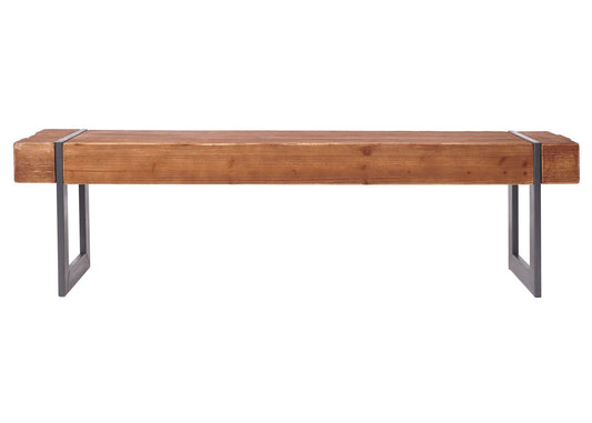 Cosmo Casa - Bank - Eetkamerbank - Massief Dennenhout - Bruin