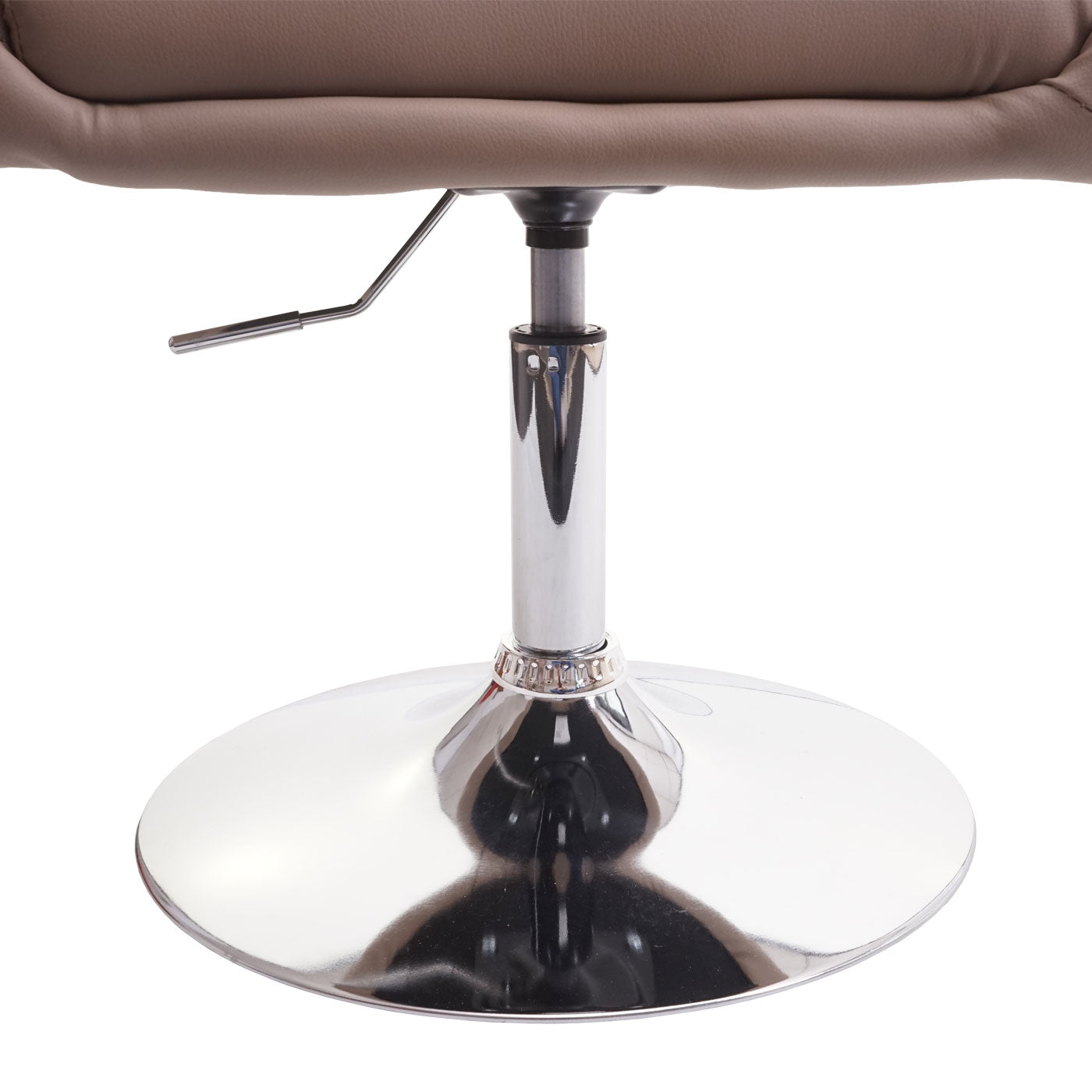 Cosmo Casa - Eetkamerstoel draaibaar in hoogte verstelbaar - Loungestoel - Kunstleer - Taupe