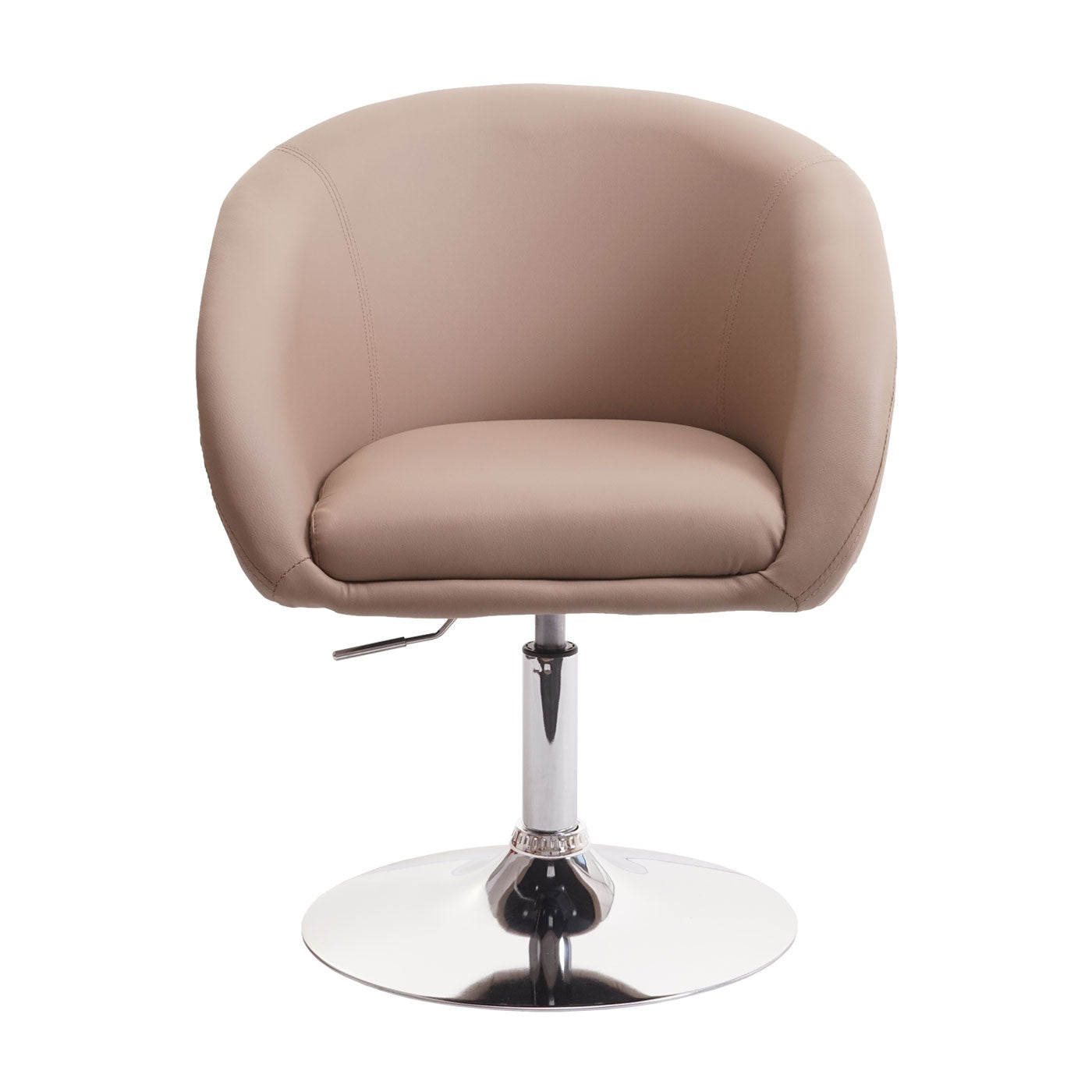 Cosmo Casa - Eetkamerstoel draaibaar in hoogte verstelbaar - Loungestoel - Kunstleer - Taupe