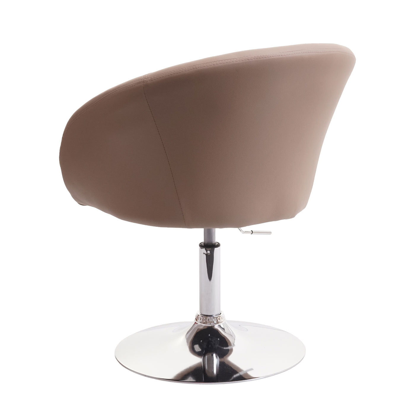 Cosmo Casa - Eetkamerstoel draaibaar in hoogte verstelbaar - Loungestoel - Kunstleer - Taupe