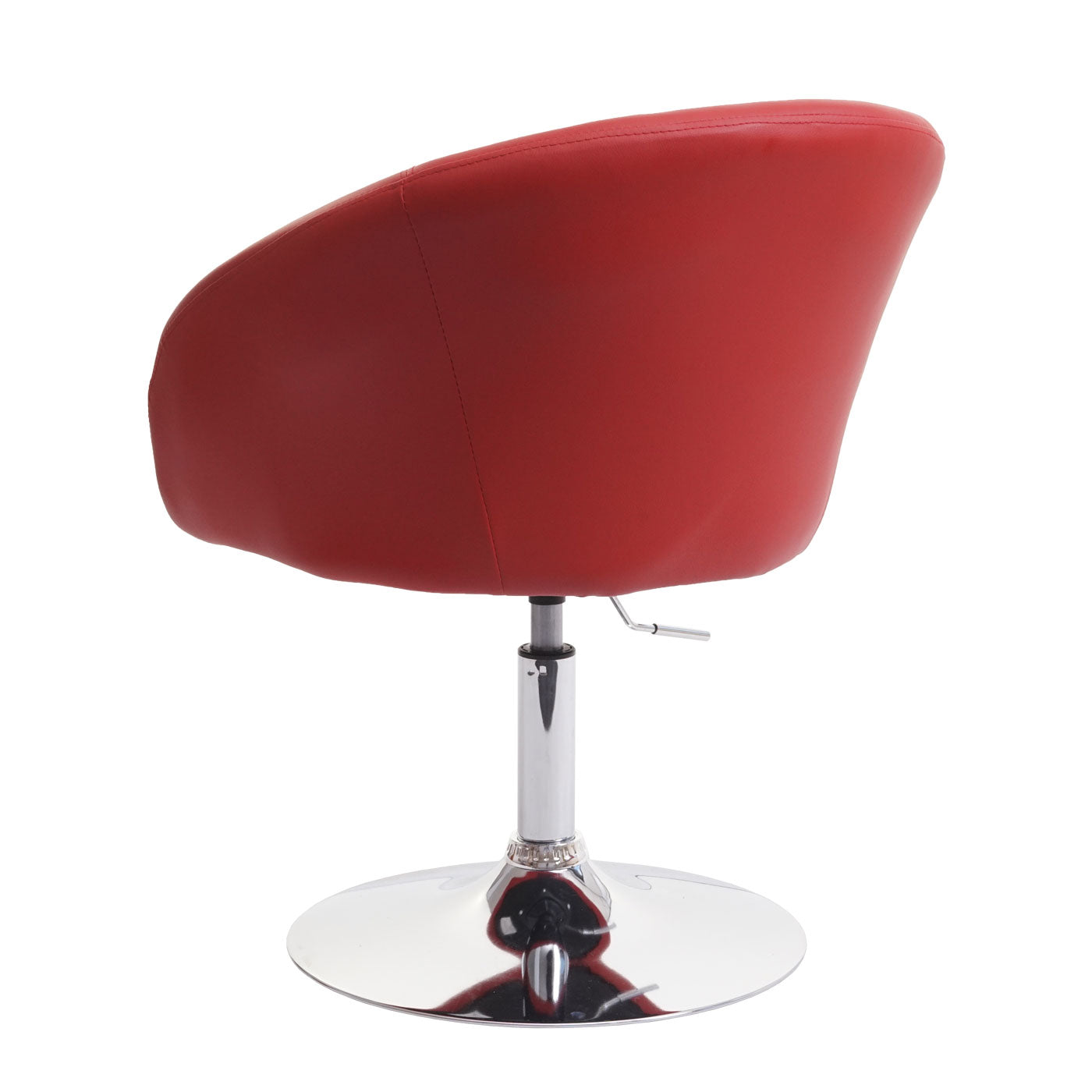 Cosmo Casa - Eetkamerstoel draaibaar in hoogte verstelbaar - Loungestoel - Kunstleer - Rood