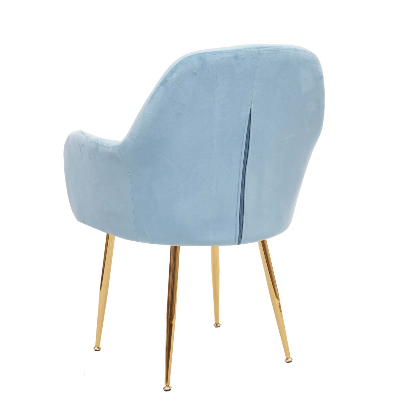 Cosmo Casa - Set van 2 Eetkamerstoelen - Retrodesign Keukenstoel - Mint Fluweel met Gouden Poten