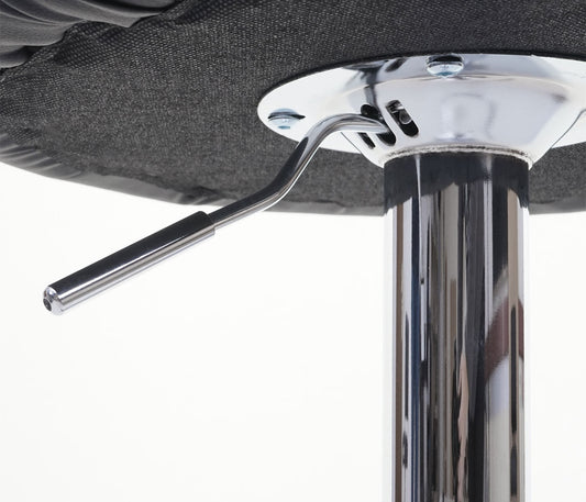 Cosmo Casa - Barkruk draaikruk met rugleuning - Tegenkruk barstoel - Kunstleer - Bruin-zwart