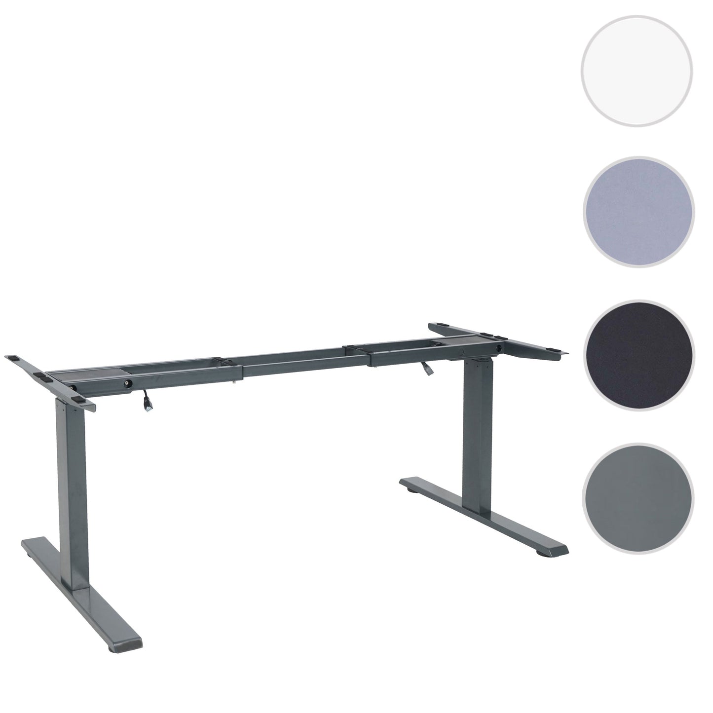 Cosmo Casa - Tafelonderstel elektrisch in hoogte verstelbaar - Variabel met geheugenfunctie - Metaal - Antracietgrijs