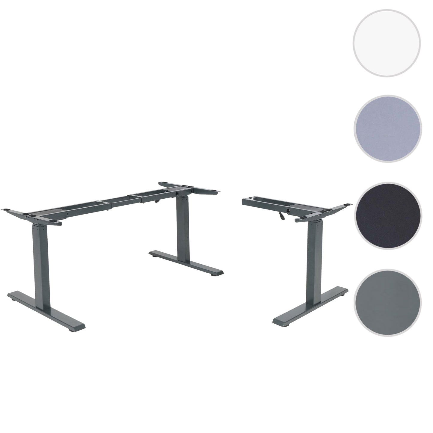 Cosmo Casa - Tafelonderstel elektrisch in hoogte verstelbaar - Variabel met geheugenfunctie - Metaal - Antracietgrijs