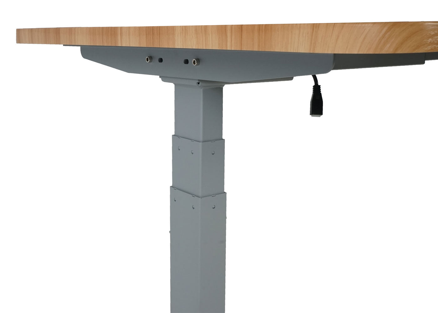 Cosmo Casa - Bureau elektrisch in hoogte verstelbaar - Computertafel - Eiken decor - Grijs - 160 x 80 cm