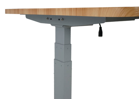 Cosmo Casa - Bureau elektrisch in hoogte verstelbaar - Computertafel - Eiken decor - Grijs - 160 x 80 cm