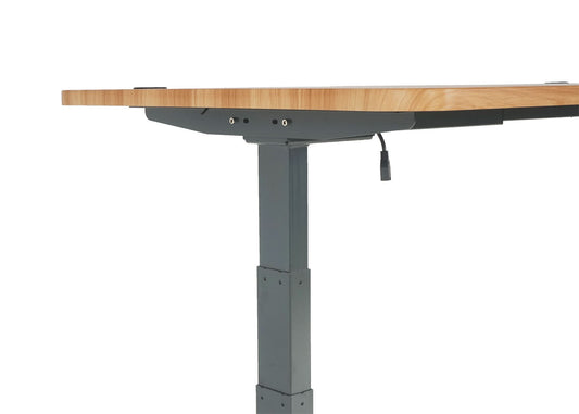 Cosmo Casa - Bureau elektrisch in hoogte verstelbaar - Computertafel - Eiken decor - Antracietgrijs - 160 x 80 cm