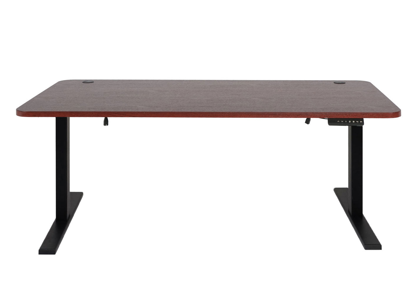 Cosmo Casa - Bureau elektrisch in hoogte verstelbaar - Computertafel - Kersendecor - Zwart - 160 x 80 cm