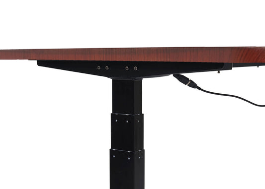 Cosmo Casa - Bureau elektrisch in hoogte verstelbaar - Computertafel - Kersendecor - Zwart - 160 x 80 cm