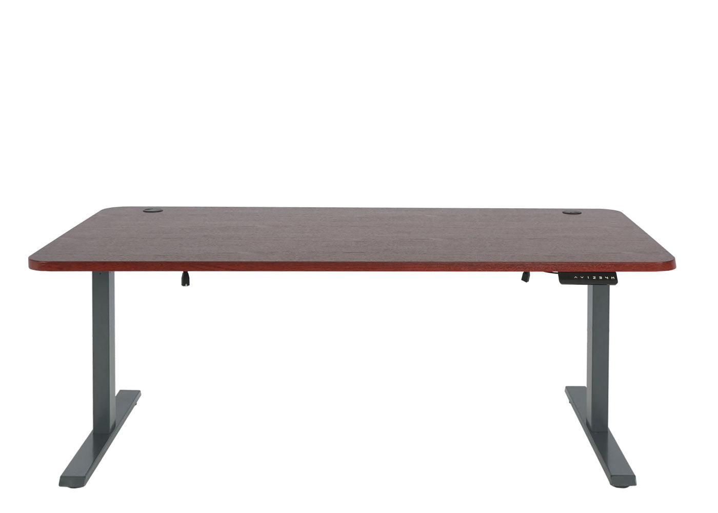 Cosmo Casa - Bureau elektrisch in hoogte verstelbaar - Computertafel - Kersendecor - Antracietgrijs - 160 x 80 cm