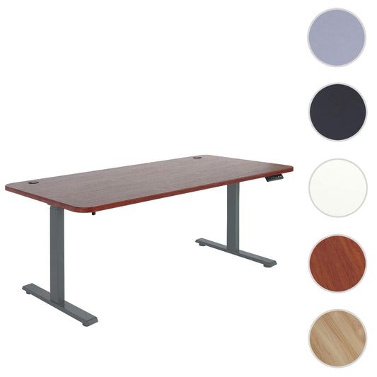 Cosmo Casa - Bureau elektrisch in hoogte verstelbaar - Computertafel - Kersendecor - Antracietgrijs - 160 x 80 cm