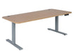 Cosmo Casa - Bureau elektrisch in hoogte verstelbaar - Computertafel - Lichtbruin - Grijs - 160 x 80 cm