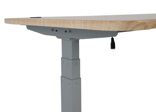 Cosmo Casa - Bureau elektrisch in hoogte verstelbaar - Computertafel - Lichtbruin - Grijs - 160 x 80 cm