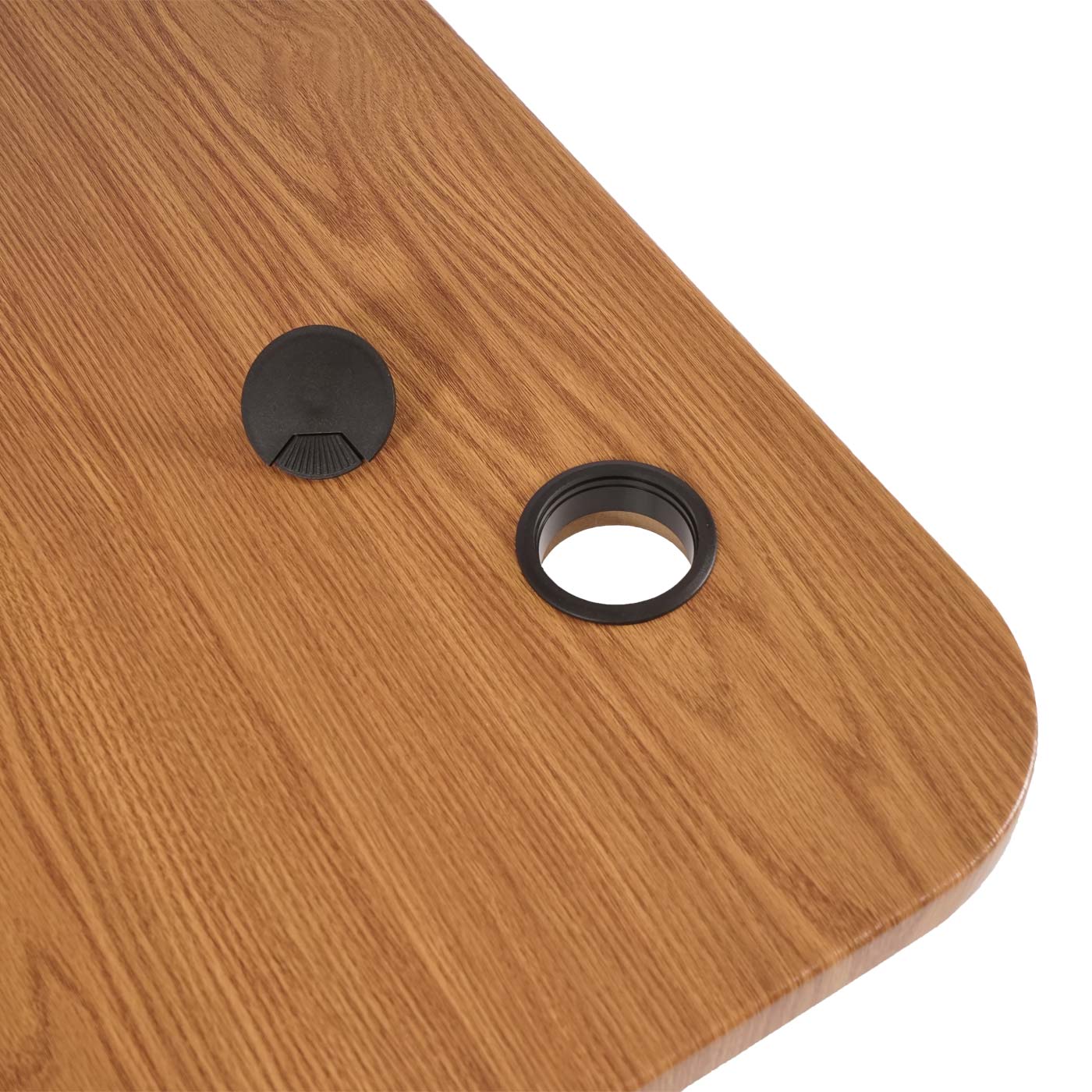 Cosmo Casa - Bureau elektrisch in hoogte verstelbaar - Computertafel - Bruin structuur - Antracietgrijs - 160 x 80 cm