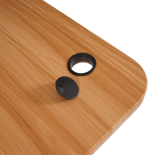 Cosmo Casa - Hoekbureau elektrisch in hoogte verstelbaar - Computerbureau - Eiken decor - Antracietgrijs - 178 x 178 cm