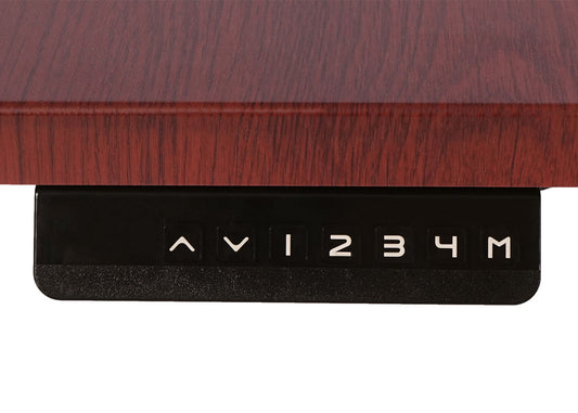 Cosmo Casa - Hoekbureau elektrisch in hoogte verstelbaar - Computerbureau - Kersen decor - Grijs - 178 x 178 cm