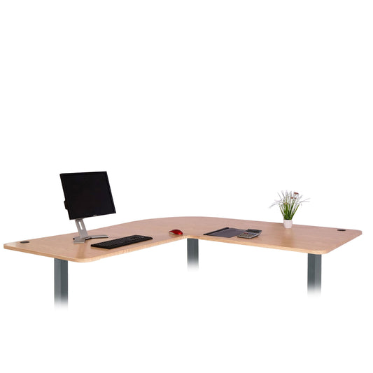Cosmo Casa - Tafelblad Hoekbureau - Gecertificeerd - MDF - Lichtbruin - 90 cm