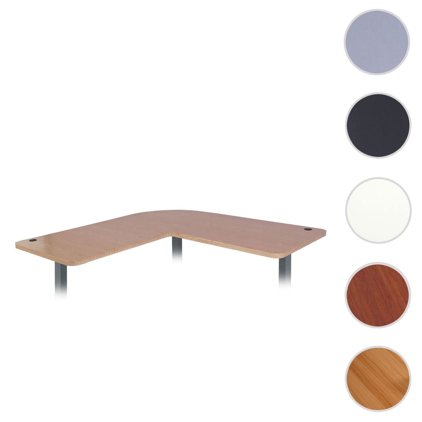 Cosmo Casa - Tafelblad Hoekbureau - Gecertificeerd - MDF - Lichtbruin - 90 cm