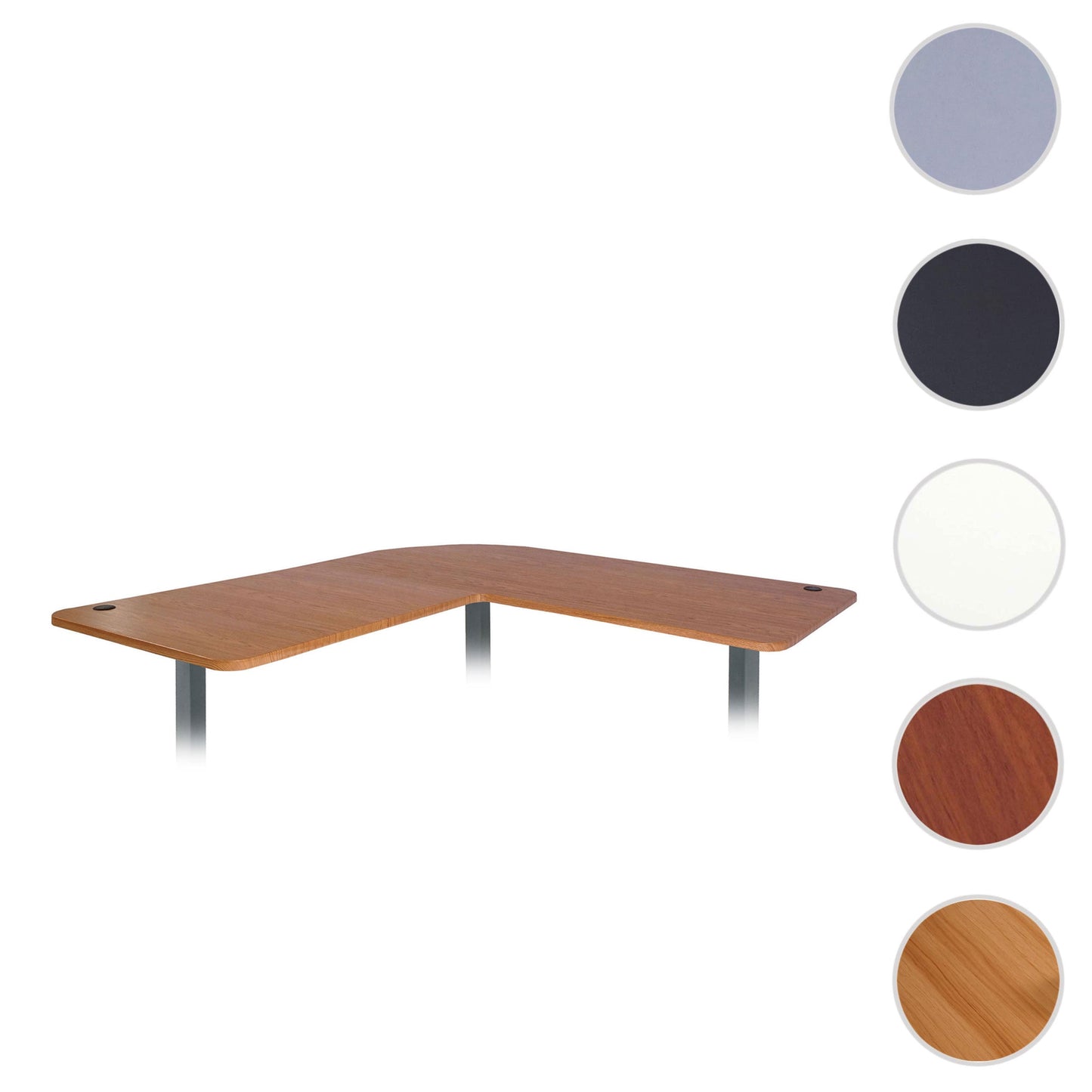 Cosmo Casa - Tafelblad Hoekbureau - Standaard - MDF - Bruine Structuur - 90 cm